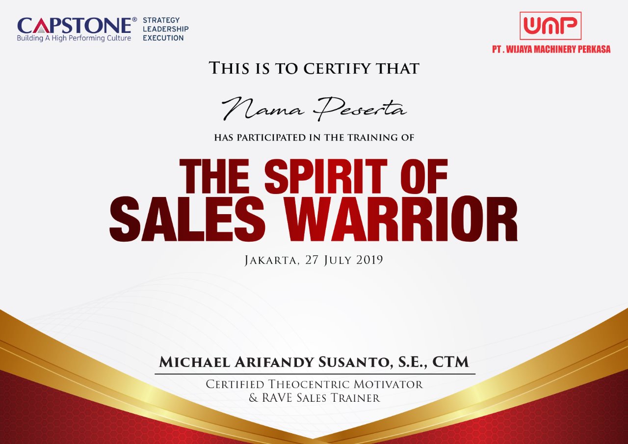 The Spirit of Sales Warrior Training